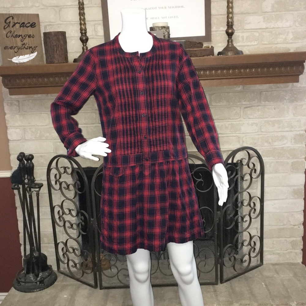 J. Crew red and blue mini dress size 4